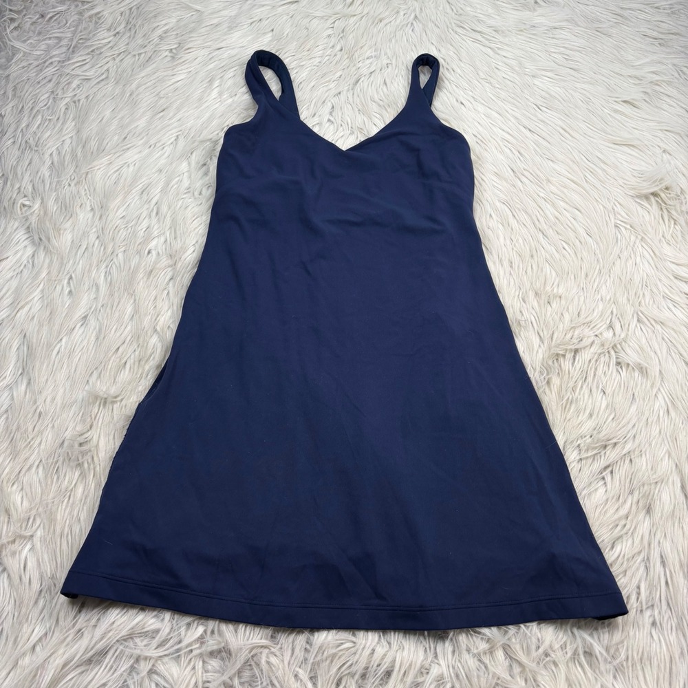 Lululemon Women's 4 Navy Blue Align Dress Short Liner Tennis Pickleball Sporty